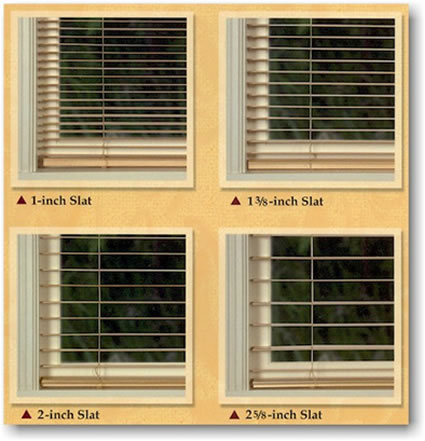 faux wood blinds slat size options houston